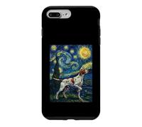 Custodia per iPhone 7 Plus/8 Plus English Pointer Starry Night - Cane da caccia per papà