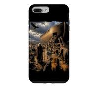 Custodia per iPhone 7 Plus/8 Plus Epica storia biblica Grafica cristiana - Noè & Animali dell"arca