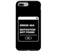 Custodia per iPhone 7 Plus/8 Plus Error 404 Motivation Not Found Funny Lazy Geek Citazione Design