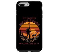 Custodia per iPhone 7 Plus/8 Plus Escursionismo e cani mi contano in un escursionista retrò al tramonto