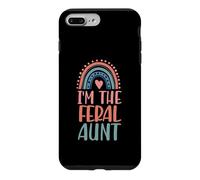 Custodia per iPhone 7 Plus/8 Plus Estetica I'm The Feral Aunt Boho Rainbow Heart