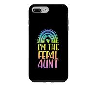 Custodia per iPhone 7 Plus/8 Plus Estetica I'm The Feral Aunt Boho Rainbow Heart
