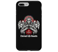 Custodia per iPhone 7 Plus/8 Plus Eternal Life Awaits Dark Christian Gothic Skeleton Gesù Art