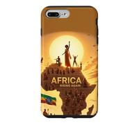 Custodia per iPhone 7 Plus/8 Plus Ethiopian Flag Rasta Africa Rising again from Ethiopia