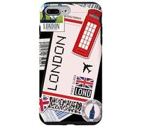 Custodia per iPhone 7 Plus/8 Plus Etichetta dei biglietti aerei per la destinazione Londra