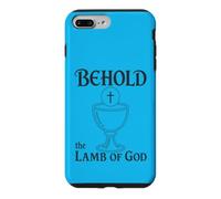 Custodia per iPhone 7 Plus/8 Plus Eucaristia cattolica Ecco l'Agnello di Dio Comunione