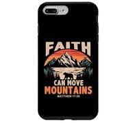 Custodia per iPhone 7 Plus/8 Plus Faith Can Move Mountains Retro Sunset Bible Verse Christian