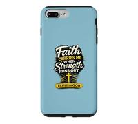 Custodia per iPhone 7 Plus/8 Plus Faith Carries Me When Strength Runs Out Design Christian