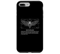 Custodia per iPhone 7 Plus/8 Plus Falena del falco della testa della morte