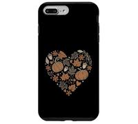 Custodia per iPhone 7 Plus/8 Plus Fall Pumpkin Fall Leaves Acorns Hearts Rustic Fall Autumn