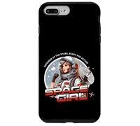 Custodia per iPhone 7 Plus/8 Plus Fantascienza Spazio Ragazza Difensore Delle Stelle Pronto Per L'azione