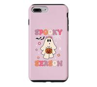 Custodia per iPhone 7 Plus/8 Plus Fantasma divertente che tiene la zucca Halloween Groovy Spooky Season