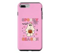 Custodia per iPhone 7 Plus/8 Plus Fantasma divertente che tiene la zucca Halloween Groovy Spooky Season