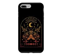 Custodia per iPhone 7 Plus/8 Plus Fasi falena della luna Mezzaluna Retro Spirituale