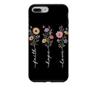 Custodia per iPhone 7 Plus/8 Plus Fede Speranza Amore Cristiano Fiore di campo Fede Culto religioso