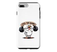 Custodia per iPhone 7 Plus/8 Plus Feel The Gains Duck - Allenamento per sollevamento pesi
