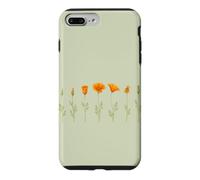 Custodia per iPhone 7 Plus/8 Plus Fiori botanici del papavero della California