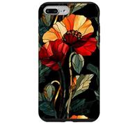 Custodia per iPhone 7 Plus/8 Plus Floral Cupo Art Nouveau Papavero Gotico Botanico Stile Boho