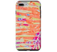 Custodia per iPhone 7 Plus/8 Plus Foglie di palma Hot Pink Orange Summer Vibes