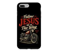 Custodia per iPhone 7 Plus/8 Plus Follow Jesus He is the Way Christian Motorcycle Gospel Biker