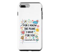 Custodia per iPhone 7 Plus/8 Plus For I Know The Plans I Have For You Christian Back To School