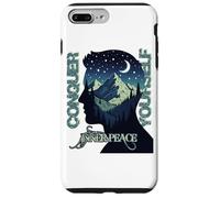 Custodia per iPhone 7 Plus/8 Plus Foresta di montagna doppia esposizione Silhouette natura escursionismo arte