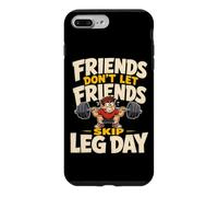 Custodia per iPhone 7 Plus/8 Plus Friends Don't Let Friends Skip Leg Day Divertente sollevamento pesi