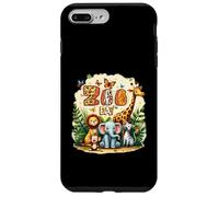 Custodia per iPhone 7 Plus/8 Plus Fun Zoo Day Cute Wildlife Animali Scuola FieldTrip Safari