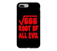 Custodia per iPhone 7 Plus/8 Plus Funny 666 Square Root All Evil Matematico Insegnante di Matematica