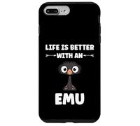 Custodia per iPhone 7 Plus/8 Plus Funny animals Emus bird quote life is better with an emu