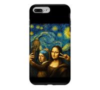 Custodia per iPhone 7 Plus/8 Plus Funny Art Selfie Mona Lisa Girl Orecchini di perle Urlo