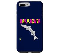 Custodia per iPhone 7 Plus/8 Plus Funny Barracuda Fish Due Colori Rosa/Giallo