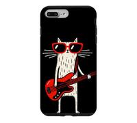 Custodia per iPhone 7 Plus/8 Plus Funny Bass Cat Design - Cool Musicista Cat con basso R