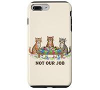 Custodia per iPhone 7 Plus/8 Plus Funny Cats Chaos Not Our Job Amante dei gatti