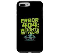 Custodia per iPhone 7 Plus/8 Plus Funny Caution Errore 404 Funny Gym Jokes Pesi non trovati