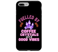 Custodia per iPhone 7 Plus/8 Plus Funny Coffee Crystals and Good Vibes Witch Citazione Halloween
