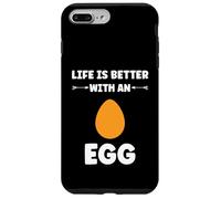 Custodia per iPhone 7 Plus/8 Plus Funny Egg Quote life is better with an egg