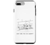 Custodia per iPhone 7 Plus/8 Plus Funny Opossum Illustration Why Are You So Happy