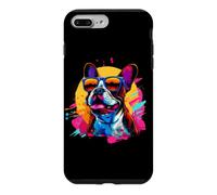 Custodia per iPhone 7 Plus/8 Plus Funny Retro Vintage Mens Womens 80s 90s Boston Terrier Lover