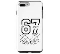 Custodia per iPhone 7 Plus/8 Plus Funny Six Seven 6 7 Meme Gen Alpha Slang 67 Mani