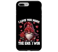 Custodia per iPhone 7 Plus/8 Plus Funny Valentines Heart Gnome I Love You More The End I Win