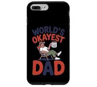 Custodia per iPhone 7 Plus/8 Plus Funny World's Okayest Dad Rilassante Divertente Padre