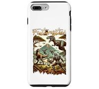 Custodia per iPhone 7 Plus/8 Plus Futuristic Dinosaur Battle Sci Fi Action Art Warrior