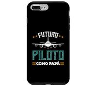 Custodia per iPhone 7 Plus/8 Plus Futuro Piloto Como Papá Avión Aviación Regalo Piloto