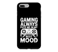 Custodia per iPhone 7 Plus/8 Plus Gaming Always Puts Me In My Best Mood Funny Gamers Vintage