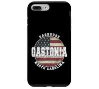 Custodia per iPhone 7 Plus/8 Plus Gastonia North Carolina, Vintage bandiera americana