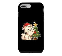 Custodia per iPhone 7 Plus/8 Plus Gatto Bianco Decora Albero