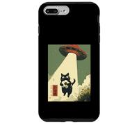 Custodia per iPhone 7 Plus/8 Plus Gatto Calcio UFO Rapimento Arte Giapponese