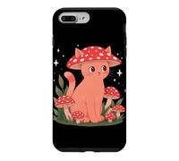 Custodia per iPhone 7 Plus/8 Plus Gatto fungo cappello Cottagecore Estetica Goblincore Garden