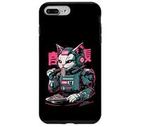 Custodia per iPhone 7 Plus/8 Plus Gatto Ramen Cyborg Giapponese Estetica Mecha Anime Gatto